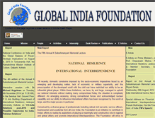 Tablet Screenshot of globalindiafoundation.org